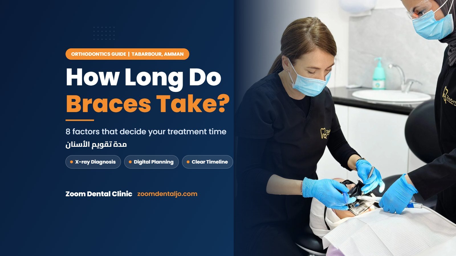 How long do braces take | guide by Zoom Dental Clinic in Tabarbour